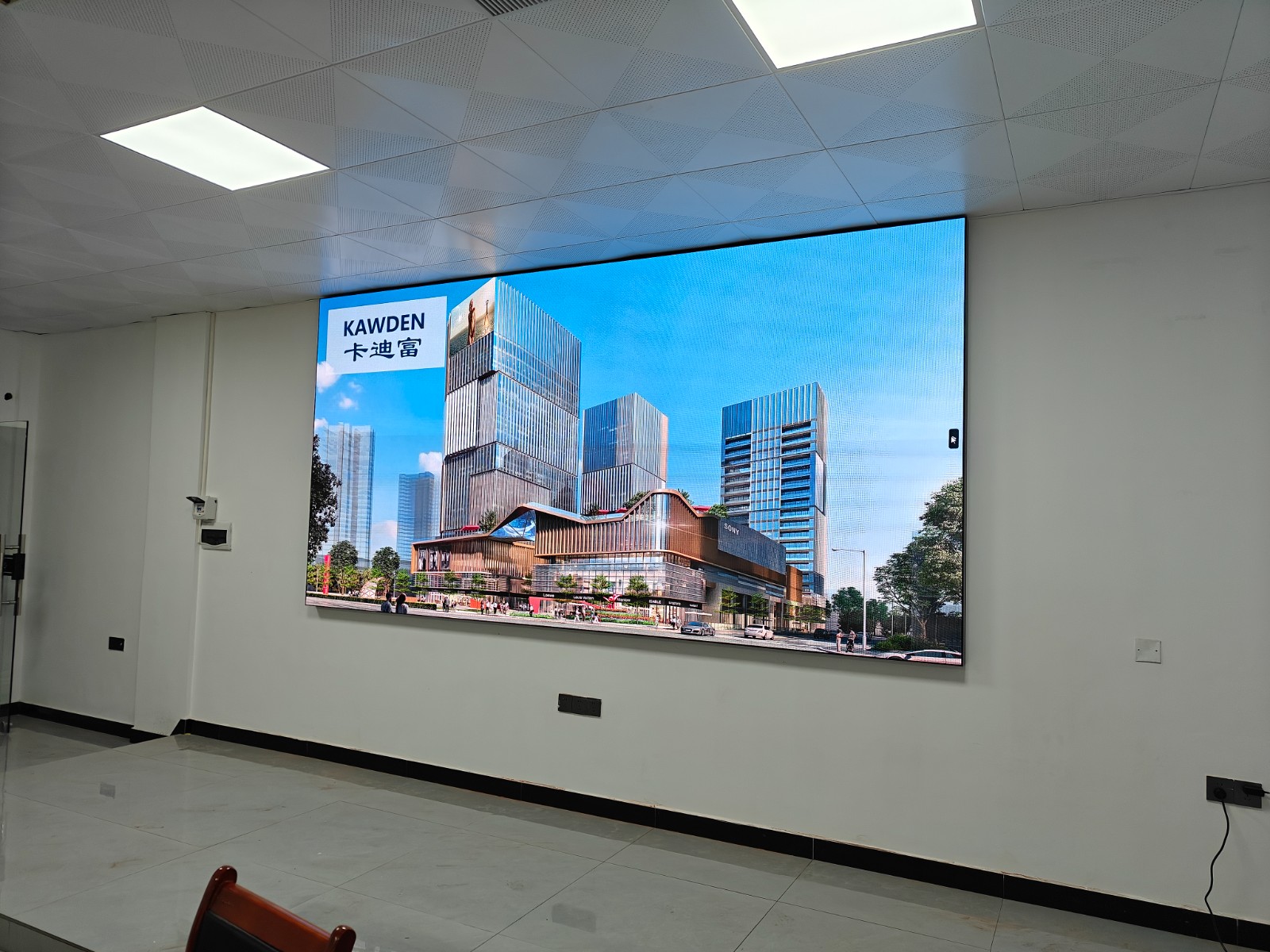 赣州安远P1.86led显示屏3.84x1.92大屏展示